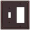 Amerelle Amerelle Imperial Bead Aged Bronze 2 gang Die-Cast Metal Toggle Wall Plate 1 pk 74TRDB - alternate 2